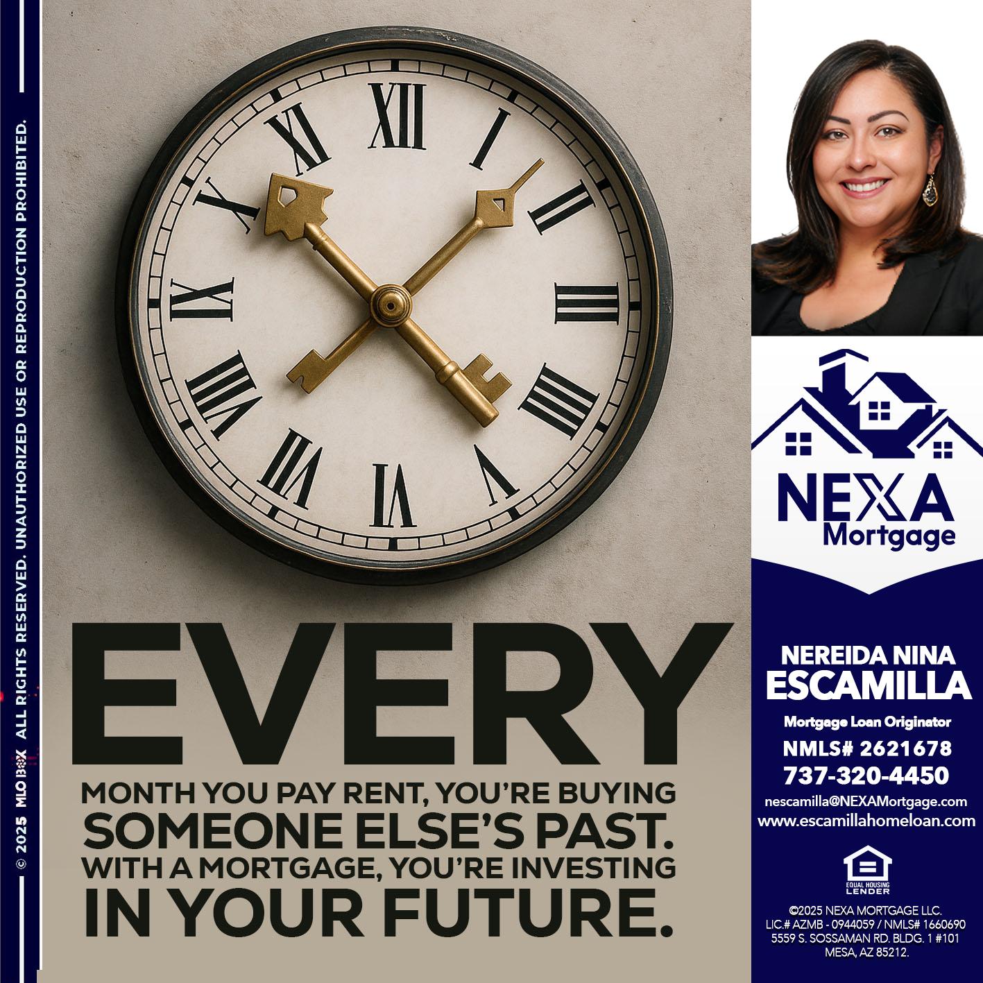 EVERY MONTH - Nereida Nina Escamilla -Mortgage Loan Originator