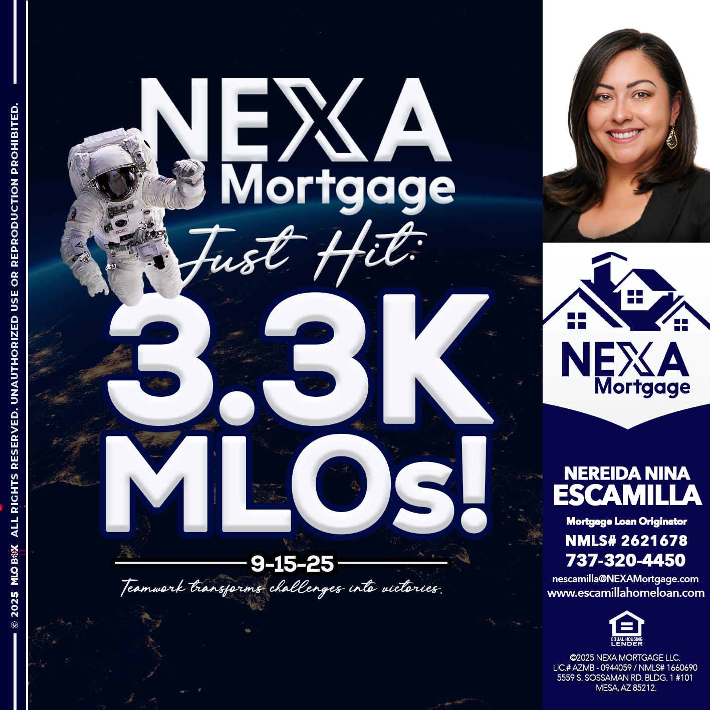 3.3K - Nereida Nina Escamilla -Mortgage Loan Originator