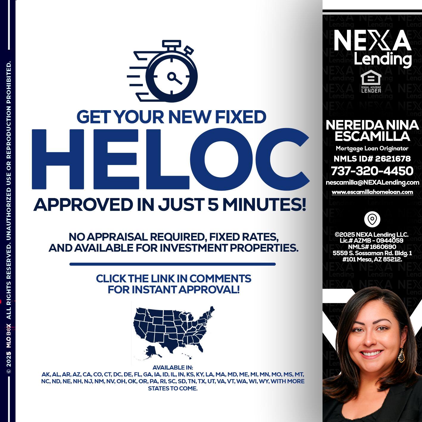 HELOC - Nereida Nina Escamilla -Mortgage Loan Originator