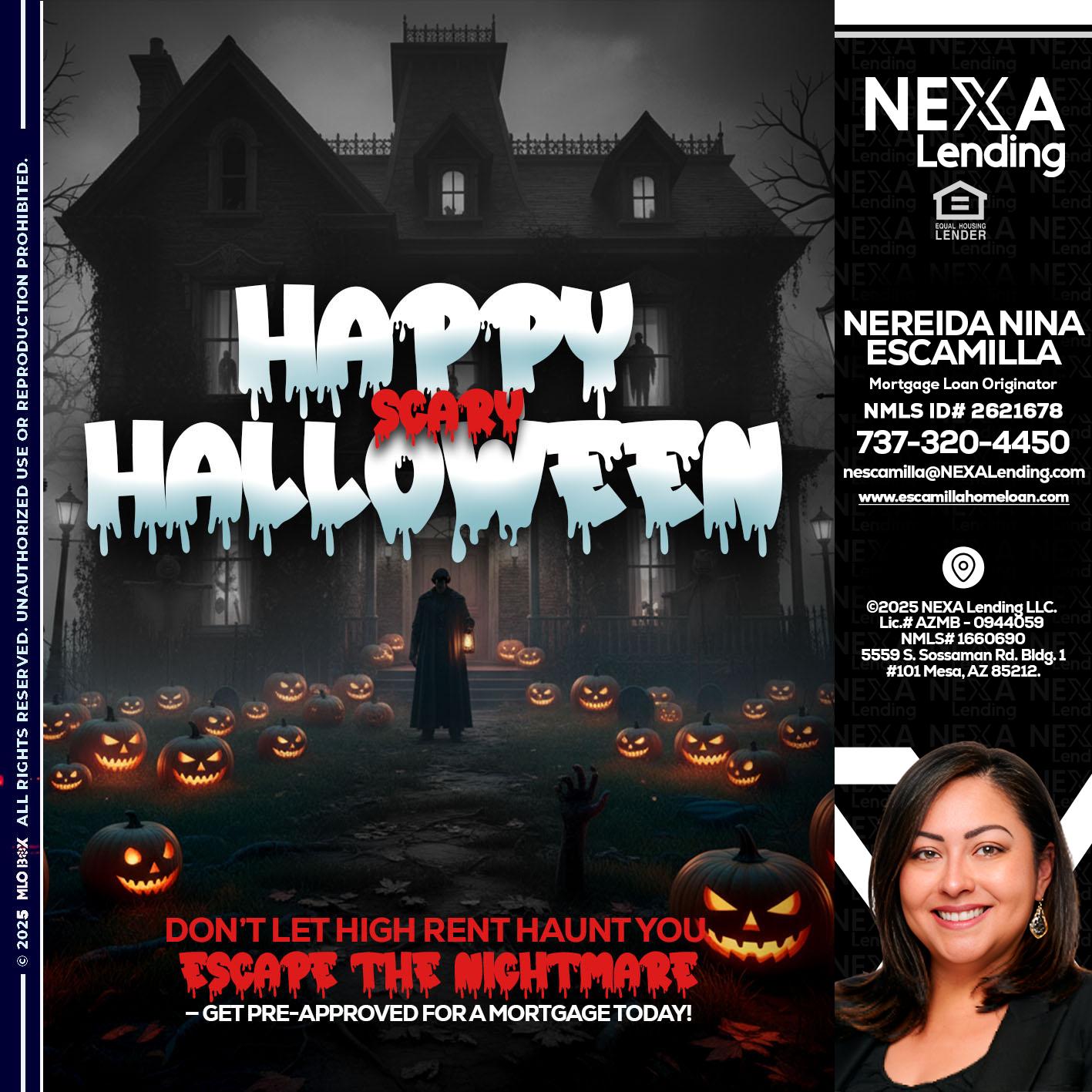 HAPPY HALLOWEEN - Nereida Nina Escamilla -Mortgage Loan Originator