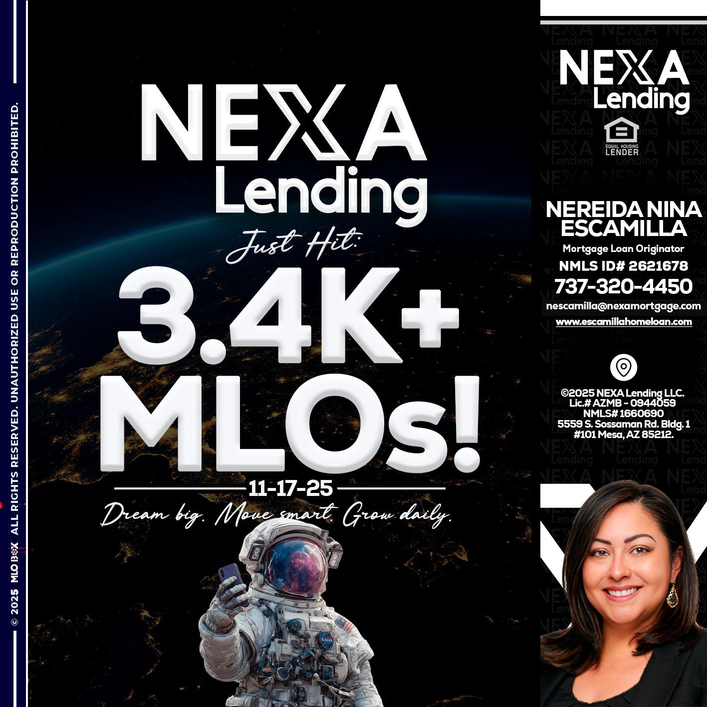 3.4K MLOs - Nereida Nina Escamilla -Mortgage Loan Originator