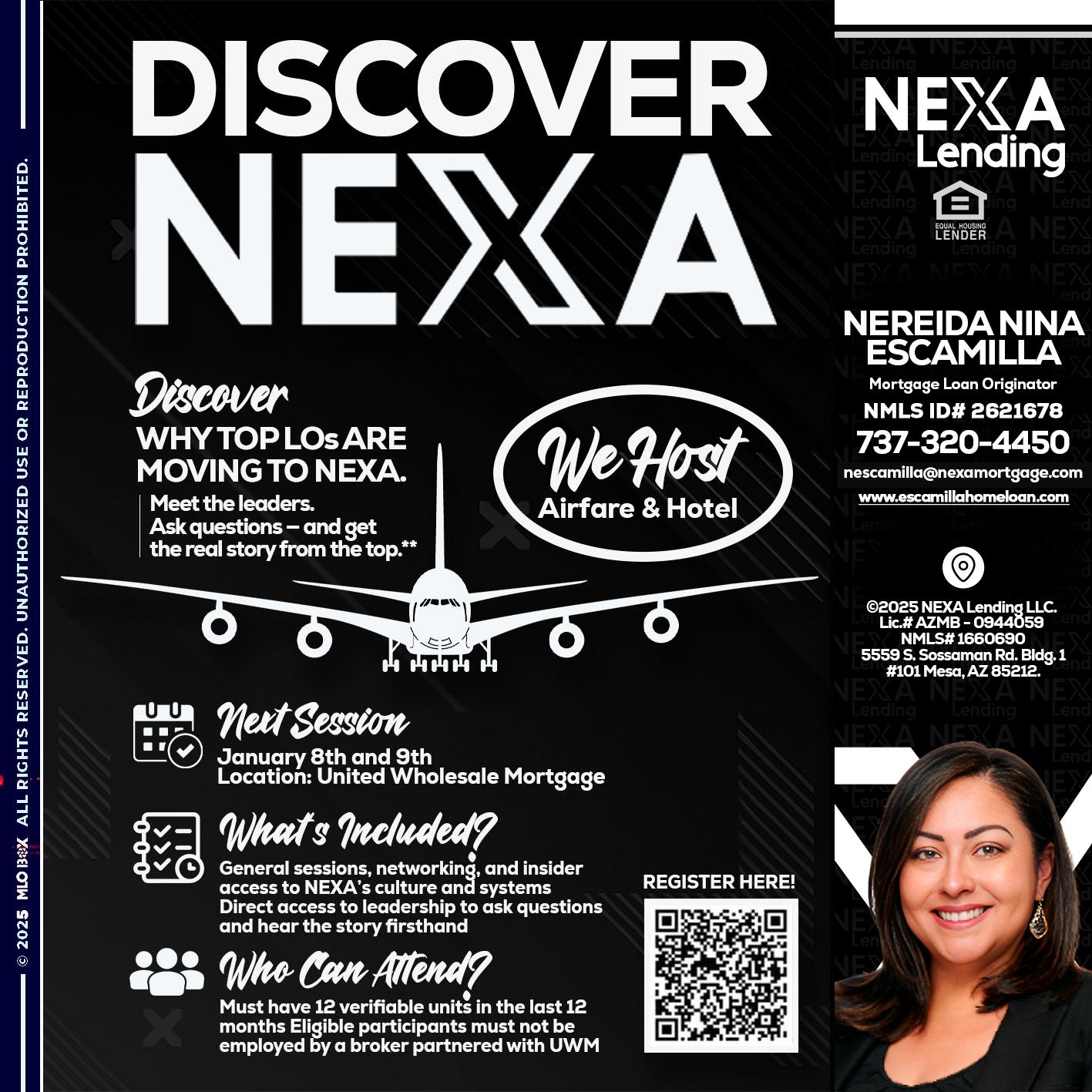 DISCOVER NEXA - Nereida Nina Escamilla -Mortgage Loan Originator