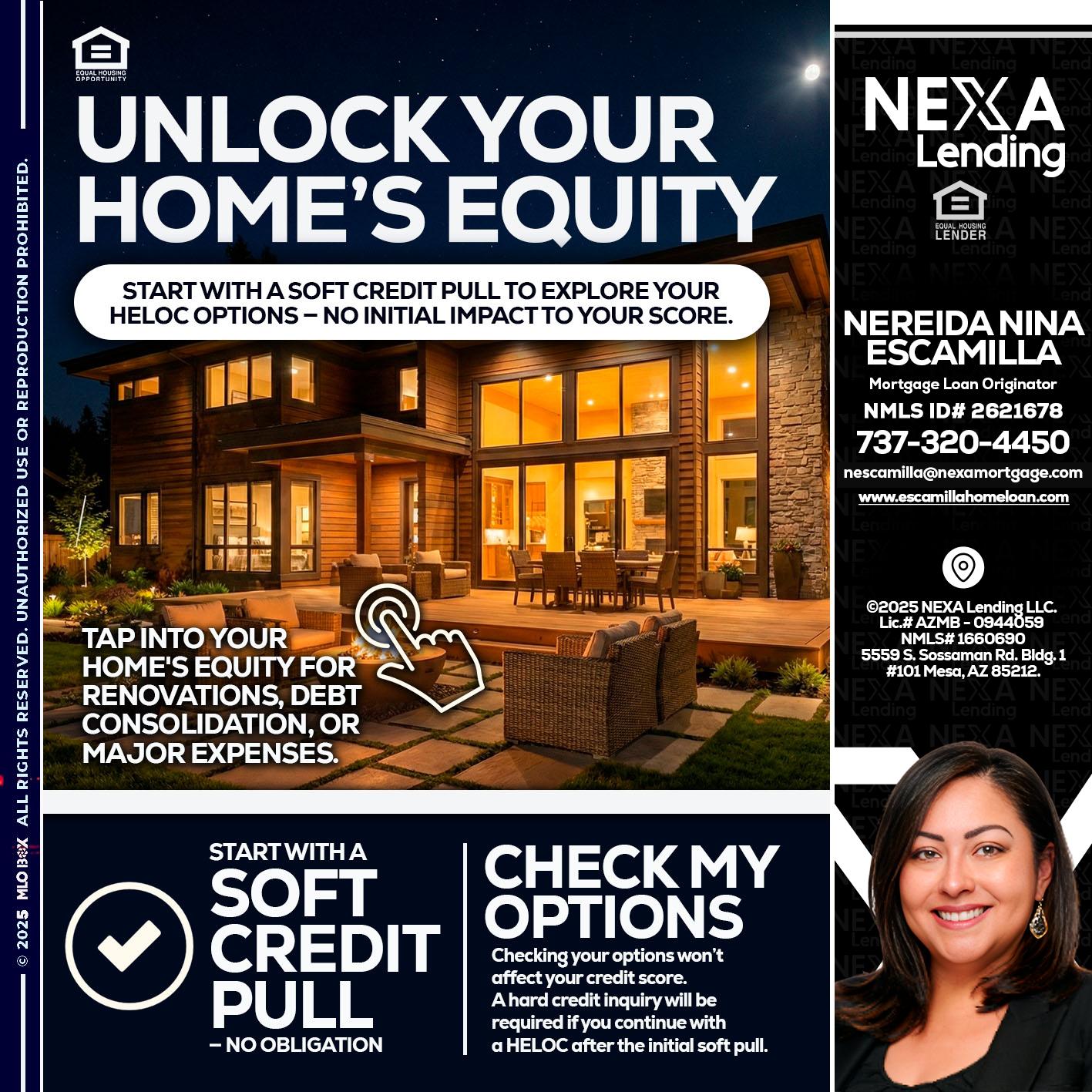 UNLOCK YOUR HOMES - Nereida Nina Escamilla -Mortgage Loan Originator