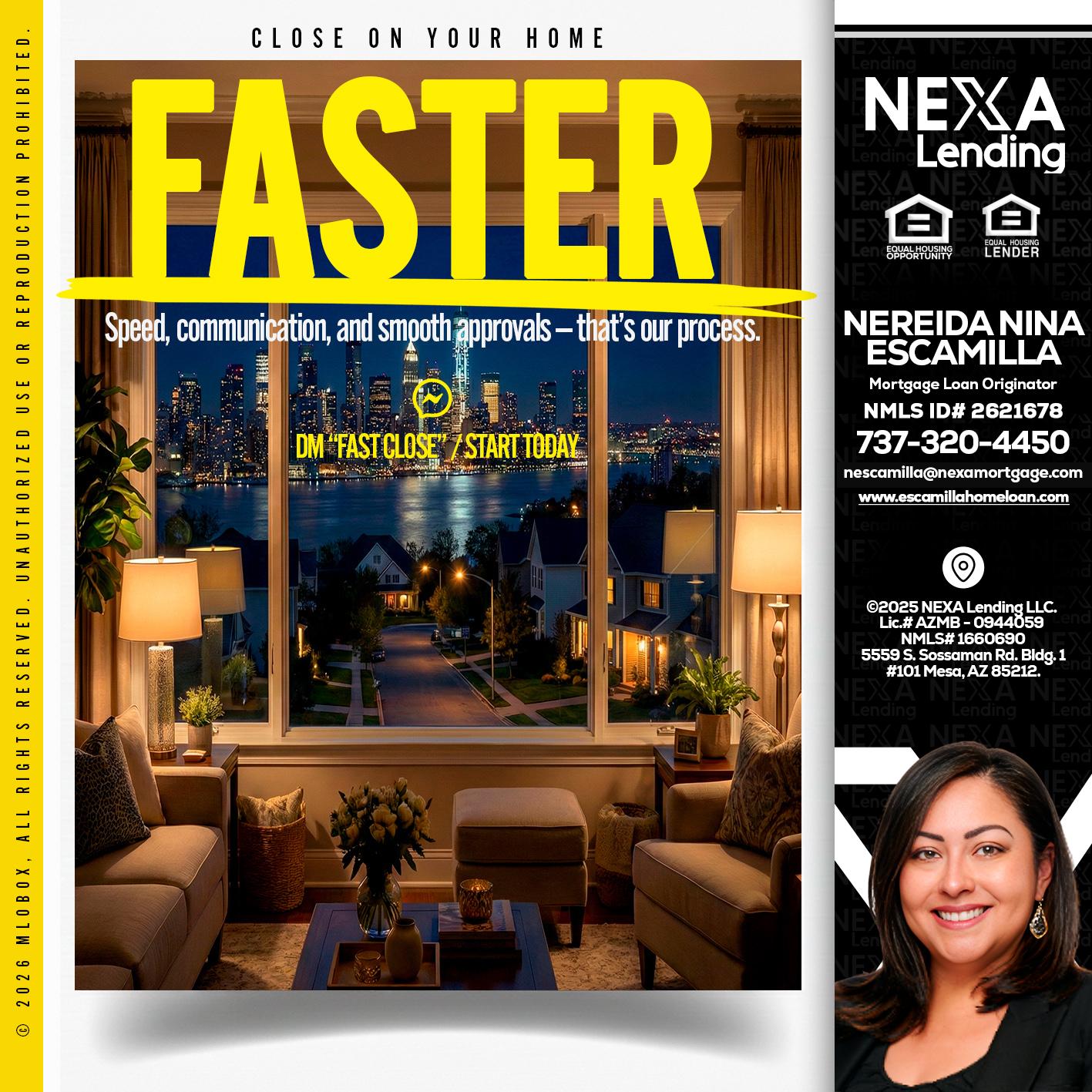 FASTER - Nereida Nina Escamilla -Mortgage Loan Originator