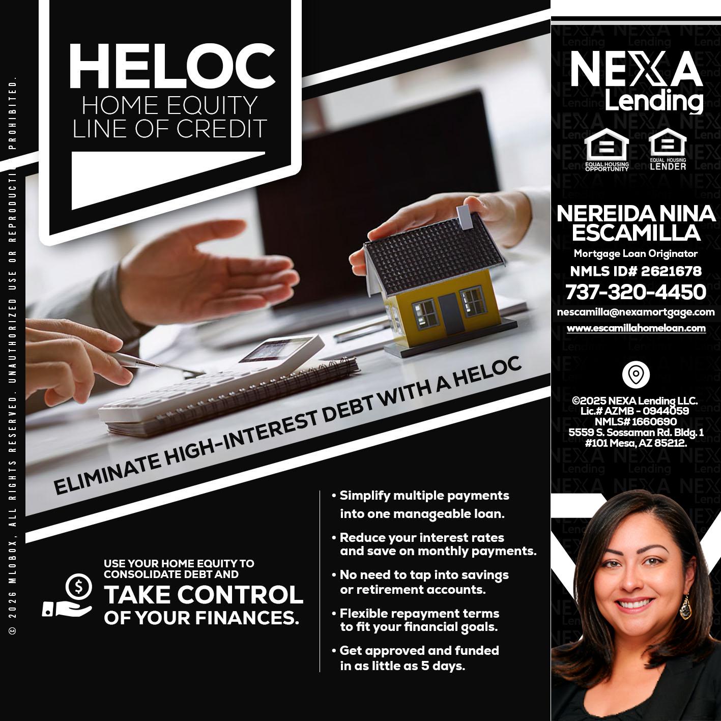 HELOC - Nereida Nina Escamilla -Mortgage Loan Originator