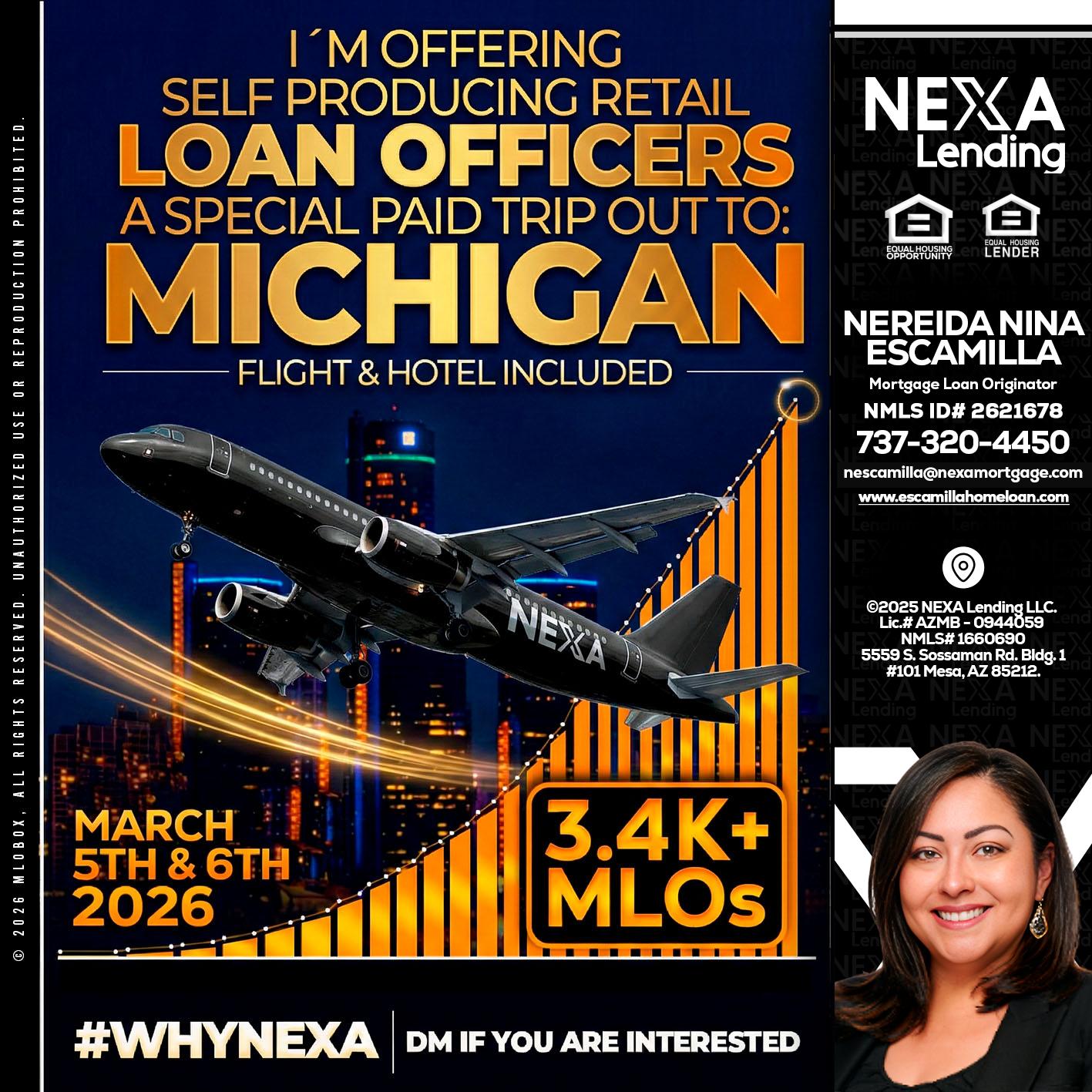 MICHIGAN - Nereida Nina Escamilla -Mortgage Loan Originator