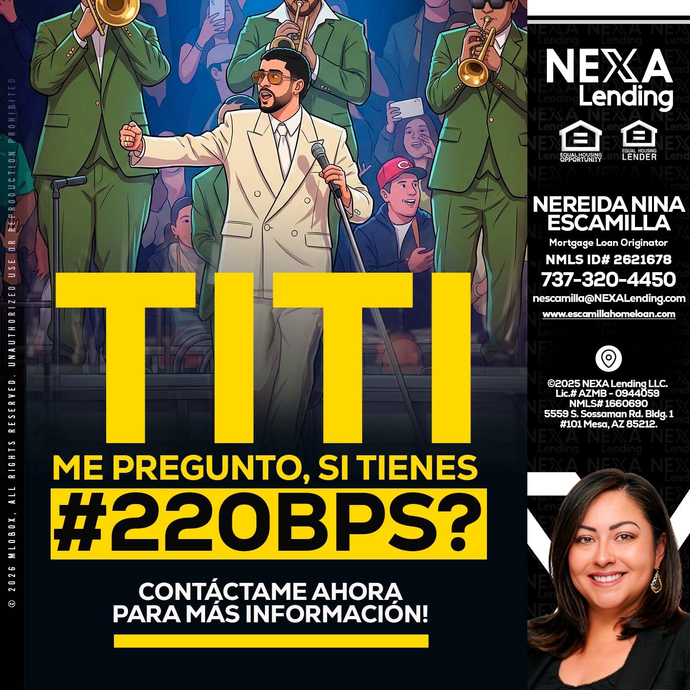 TITI ME PREGUNTO - Nereida Nina Escamilla -Mortgage Loan Originator