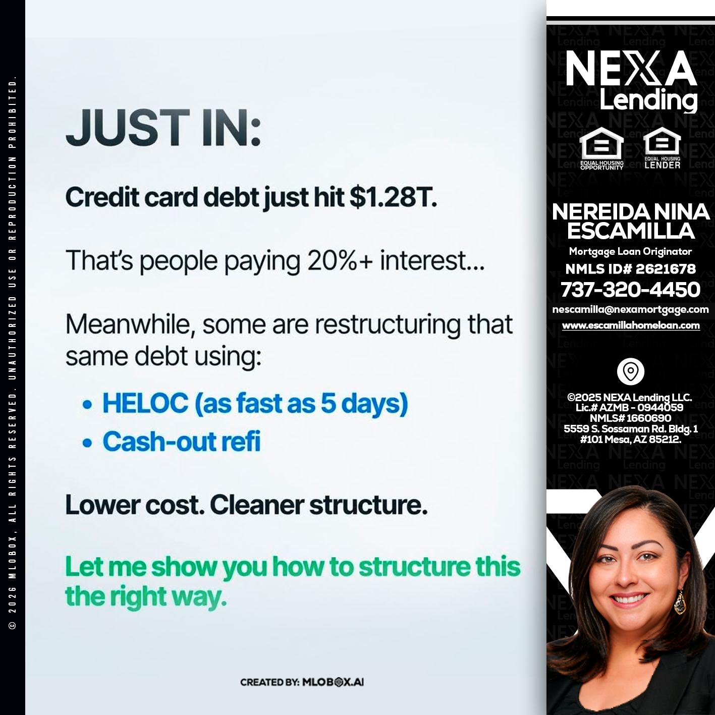 JUST IN - Nereida Nina Escamilla -Mortgage Loan Originator