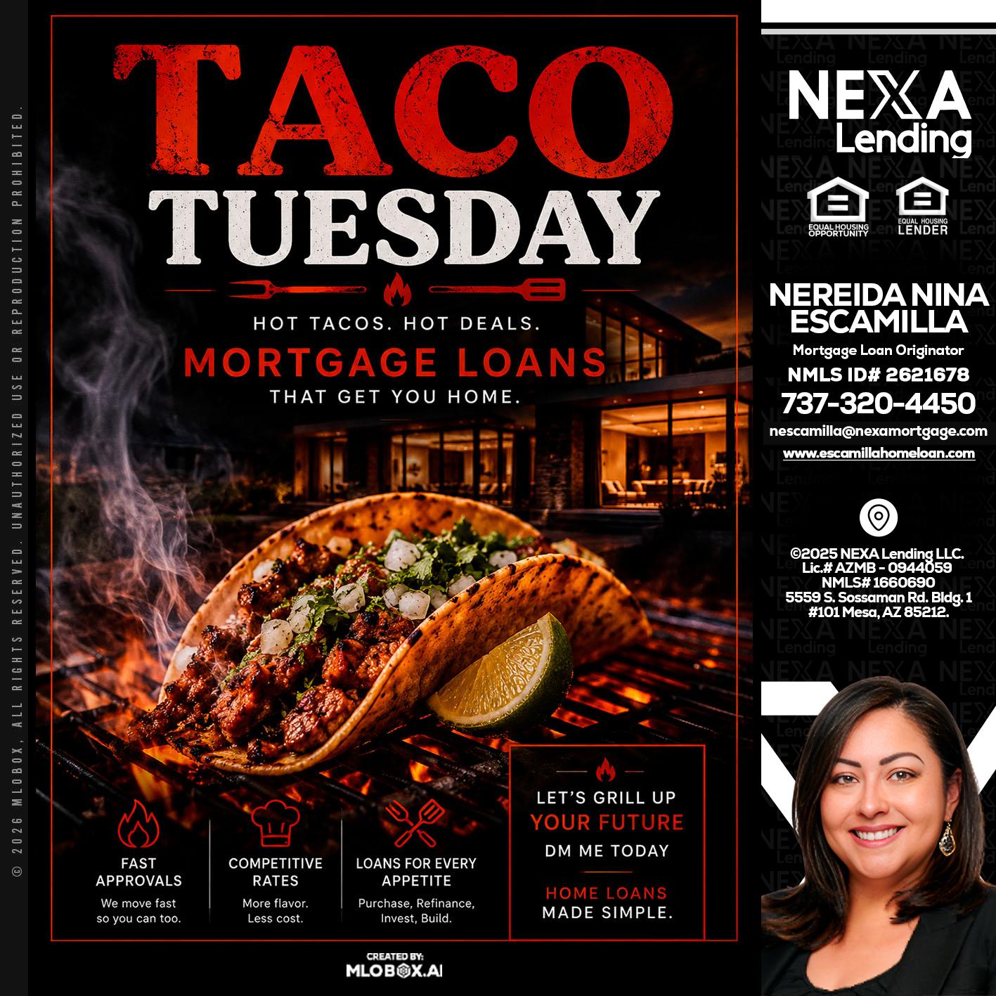 TACO TUESDAY - Nereida Nina Escamilla -Mortgage Loan Originator