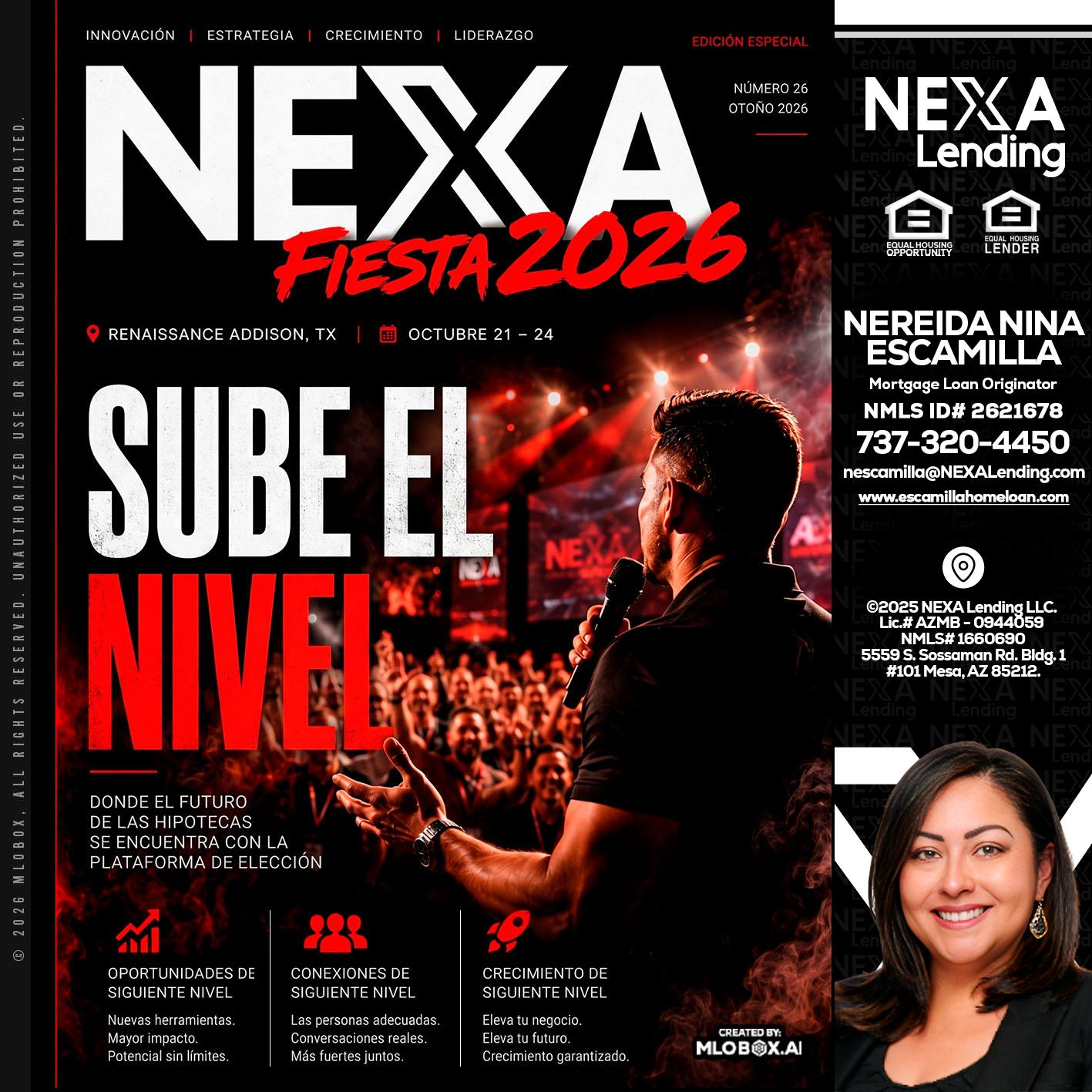 NEXA fiesta 2026 - Nereida Nina Escamilla -Mortgage Loan Originator