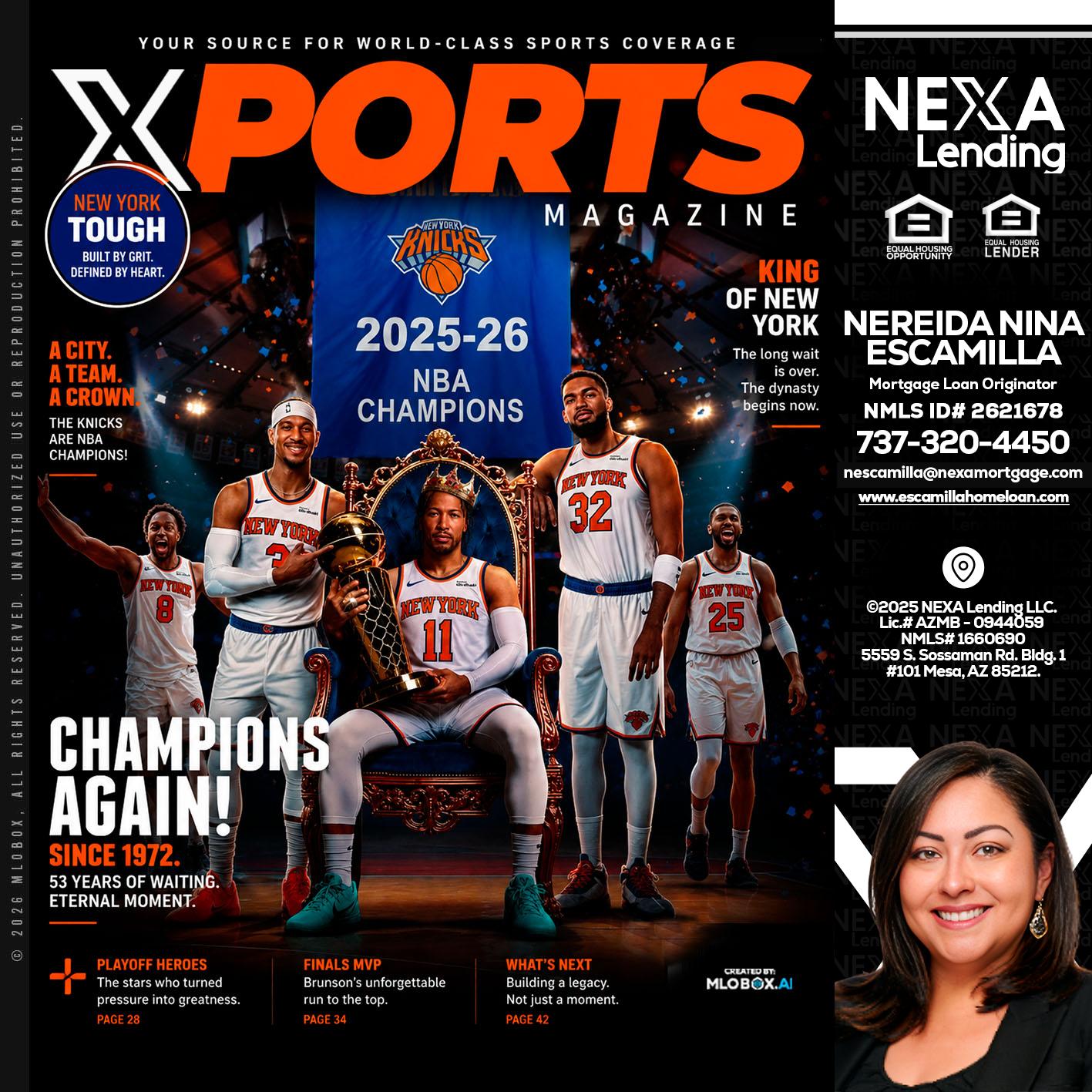 XPORTS MAGAZINE - Nereida Nina Escamilla -Mortgage Loan Originator