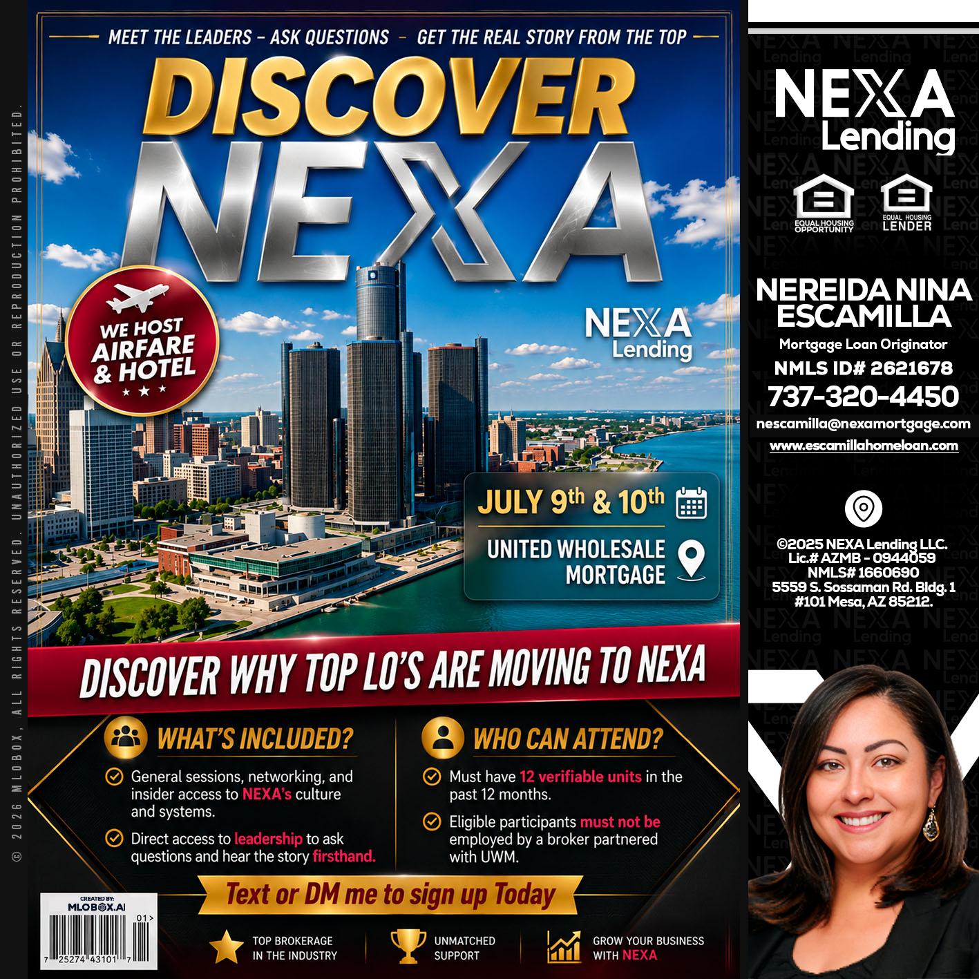 DISCOVER NEXA - Nereida Nina Escamilla -Mortgage Loan Originator