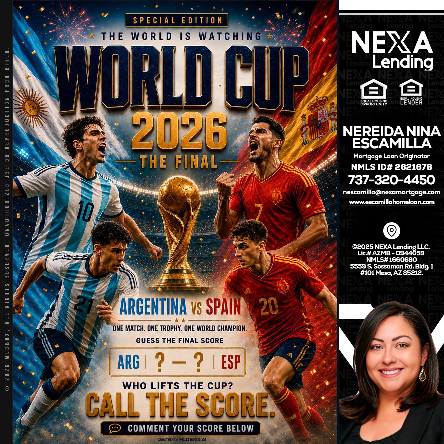 World Cup 2026 finals - Nereida Nina Escamilla -Mortgage Loan Originator