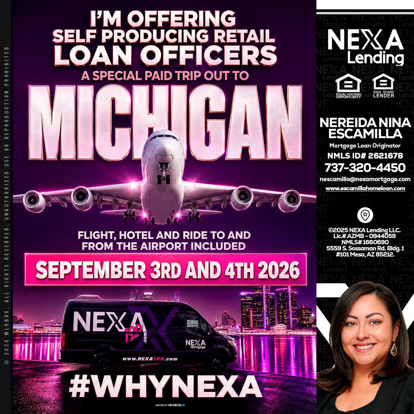 MICHIGAN TRIP - Nereida Nina Escamilla -Mortgage Loan Originator