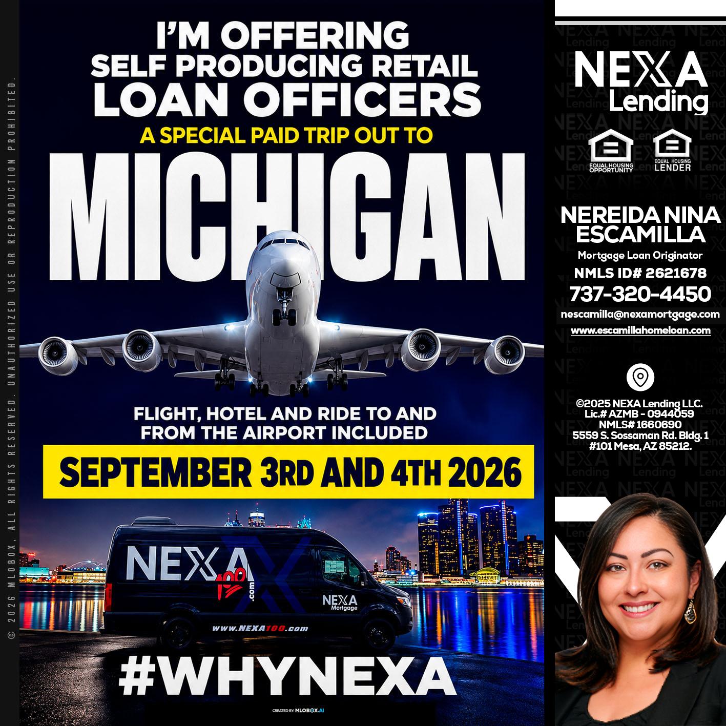 MICHIGAN - Nereida Nina Escamilla -Mortgage Loan Originator