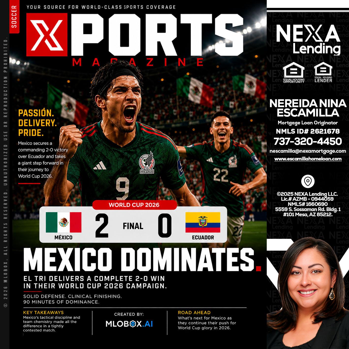 XPORTS MEX 2-0 ECUADOR - Nereida Nina Escamilla -Mortgage Loan Originator