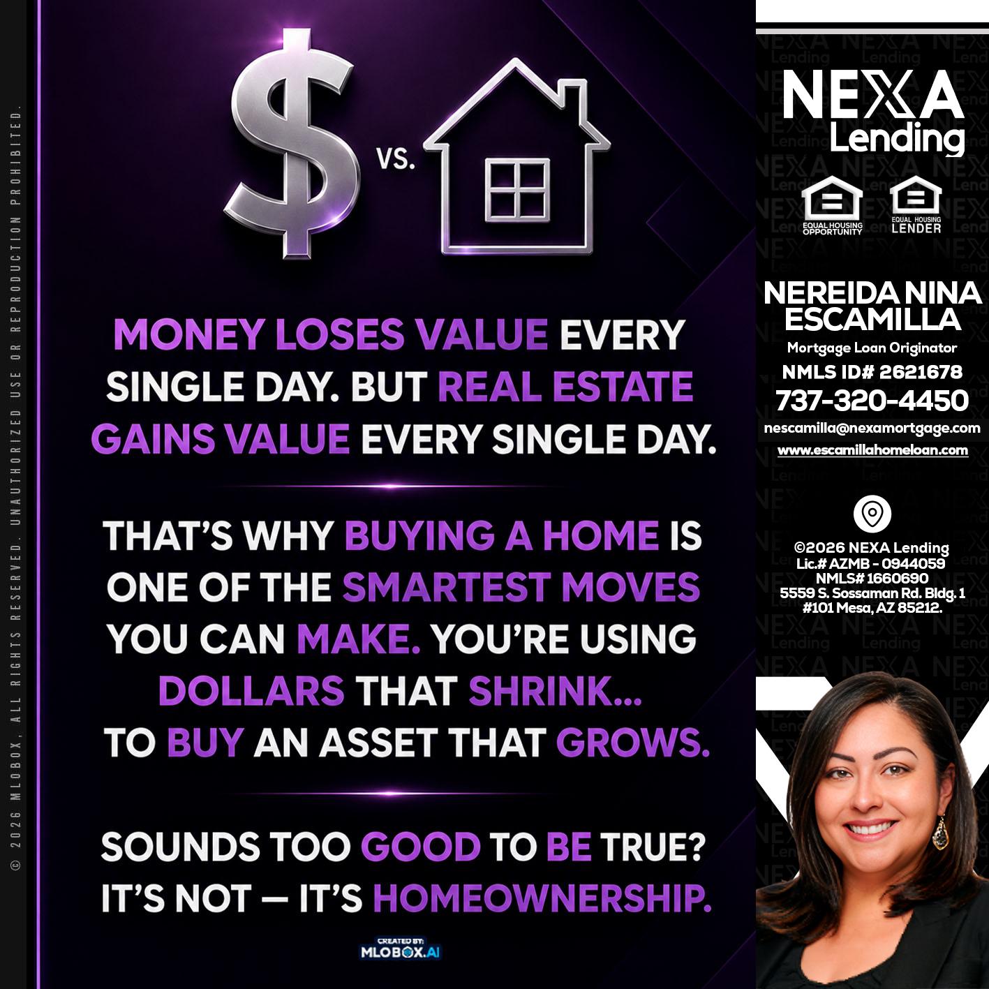 MONEY LOSES - Nereida Nina Escamilla -Mortgage Loan Originator